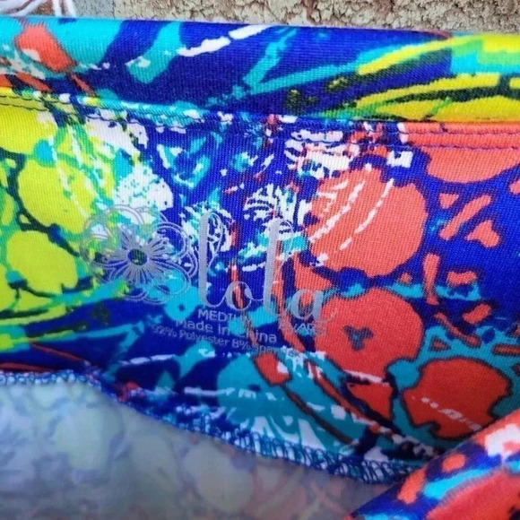 Lola Skirt Women's Size Medium A Line Knee Length Colorful Flora - Picture 3 of 7